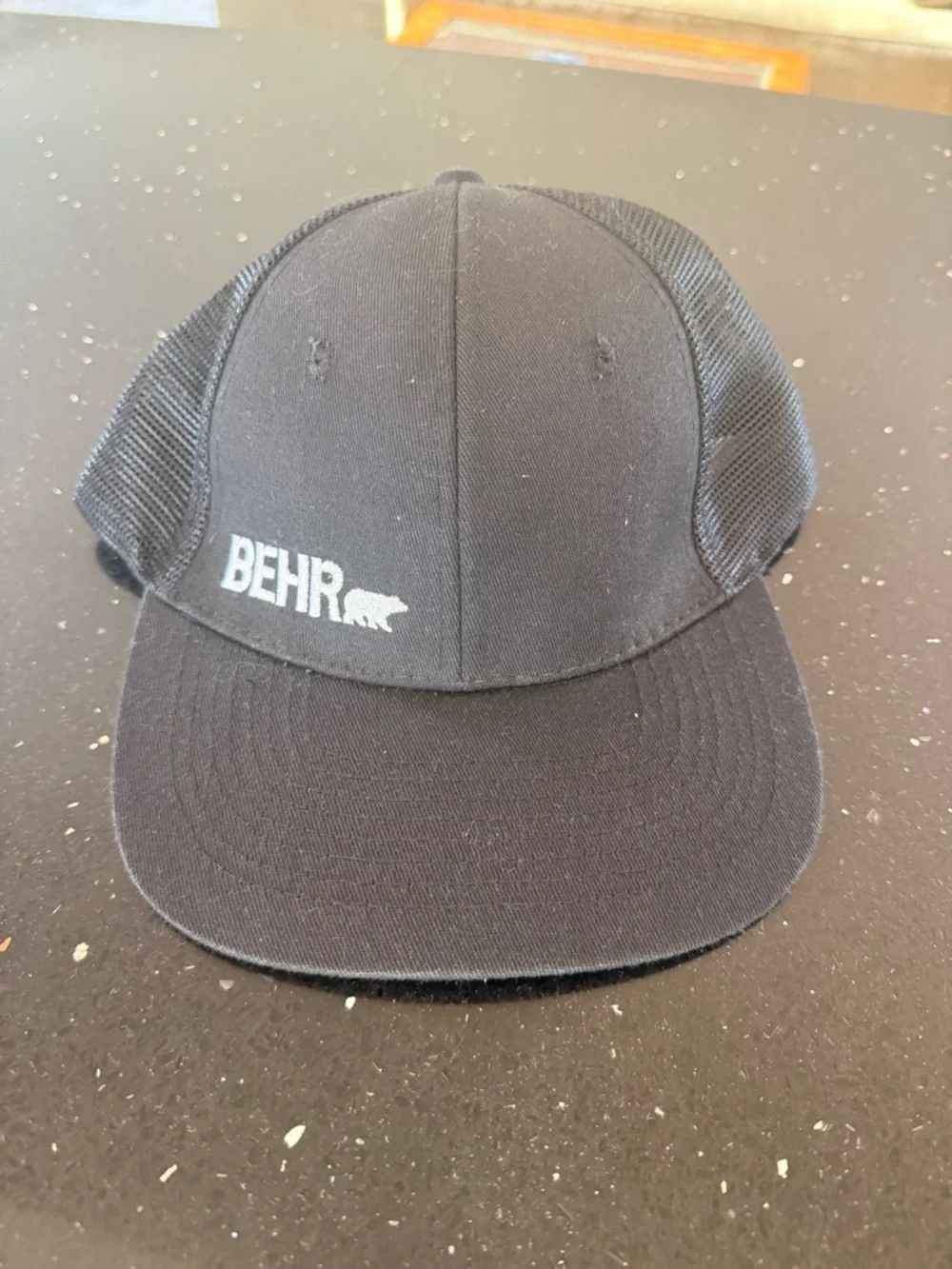 Behr Black Trucker Cap with Logo